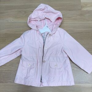 Jacadi Light Pink Kids Hooded Raincoat